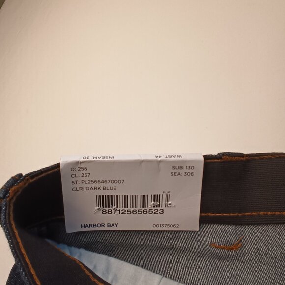 NWT Men's Harbor Bay Continuous Comfort Jeans Size 44x30 Dark Wash - Picture 6 of 11